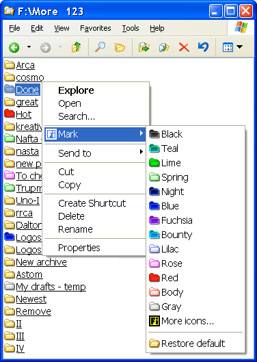 FolderIcon XP 1.02 software screenshot