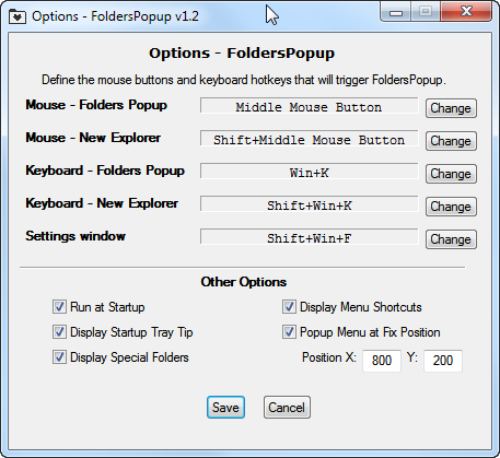 Quick Access Popup 8.2 software screenshot