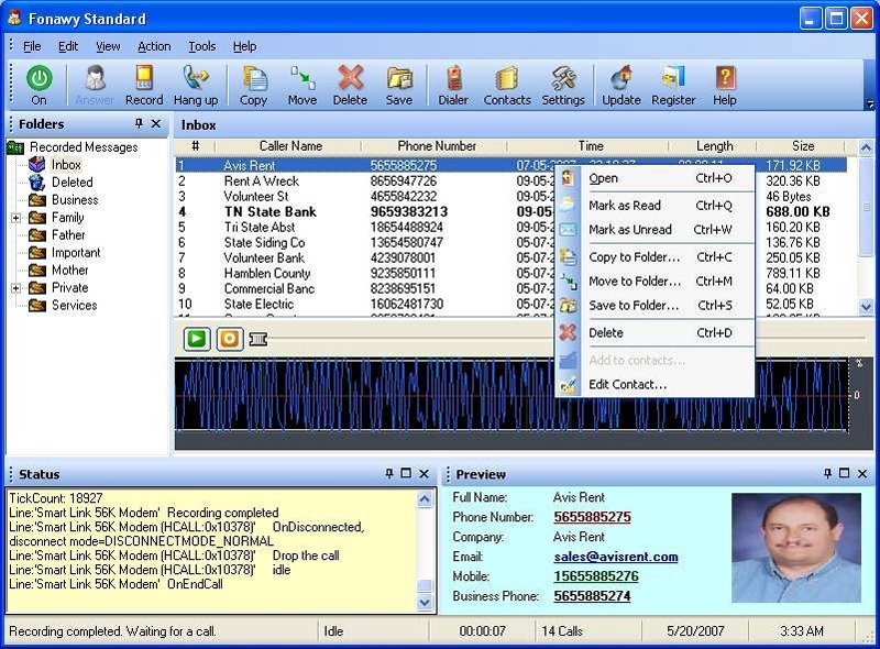 Fonawy Standard 3.00 software screenshot