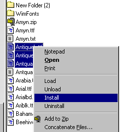 FontLoader 1.1.0 software screenshot