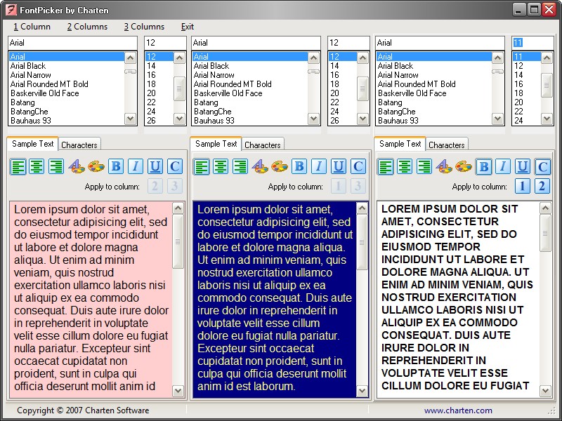FontPicker 1.08 software screenshot
