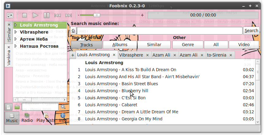 Foobnix 2.6.02 software screenshot