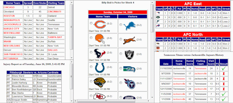 Football Junkie NFL Pool 2011.0.0.1 software screenshot