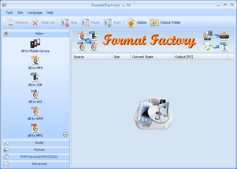 FormatFactory 4.0.0 software screenshot