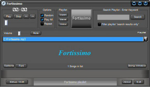 Fortissimo 1.0.9.4 software screenshot
