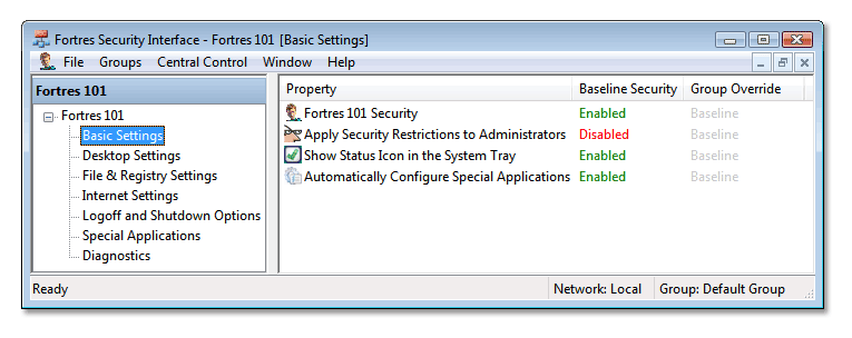 Fortres 101 10.5821 software screenshot