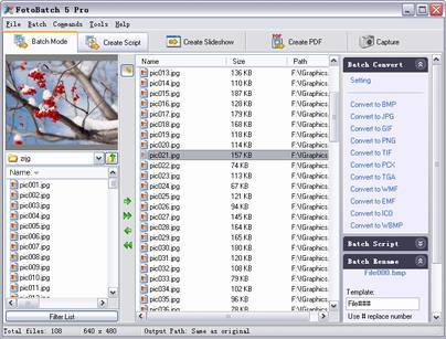 FotoBatch 5.0 software screenshot