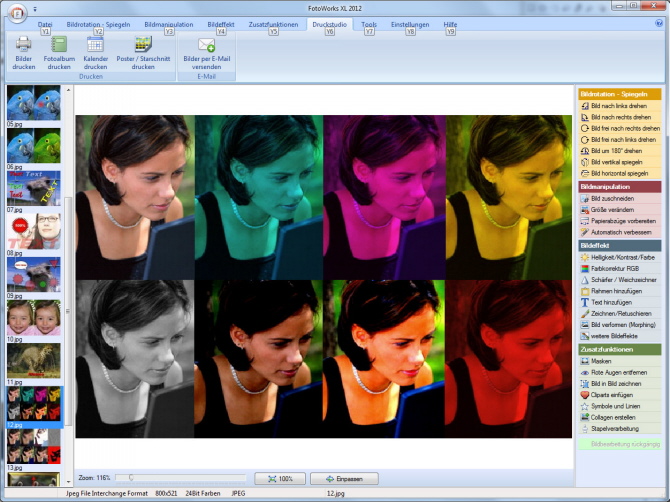FotoWorks XL 2012 11.0.7 software screenshot