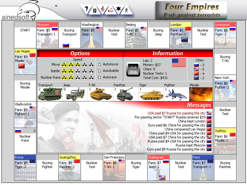 Four Empires: Bush against terrorists 1.2 software screenshot