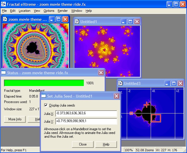 Fractal eXtreme 2.23 software screenshot