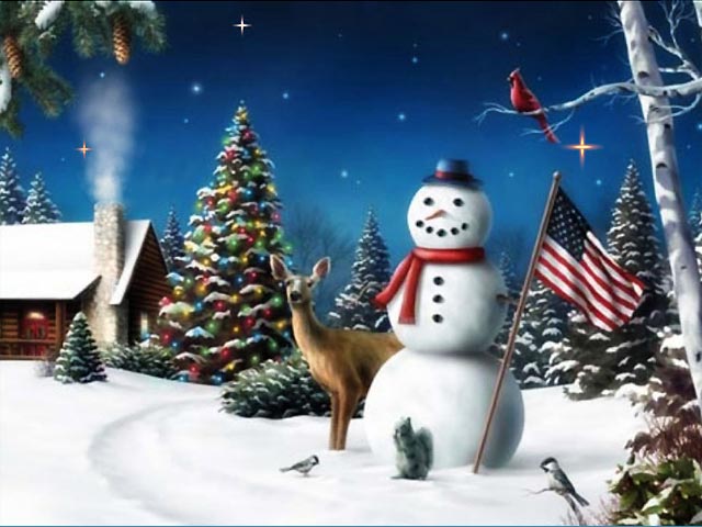Free American Snowman ScreenSaver 2010 software screenshot