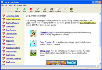 Free Arcade Games 1 software screenshot