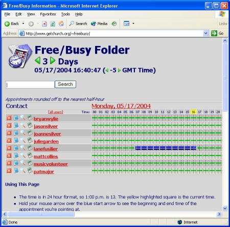 Free-Busy Folder 50504-0002 software screenshot