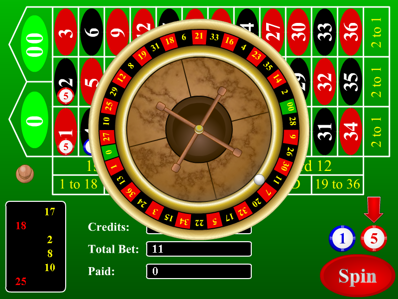 Free Casino Roulette 1.0 software screenshot