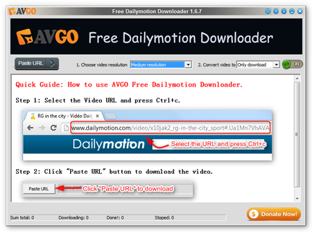 Free Dailymotion Downloader 1.9.3 software screenshot