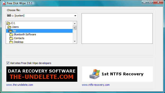 Free Disk Wipe 3.4.8 software screenshot