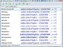 Free&Easy Font Viewer 2.05 software screenshot