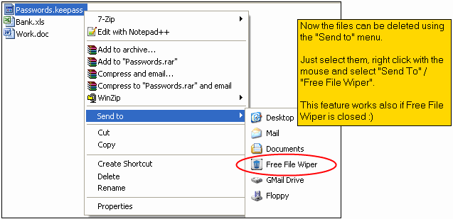 Free File Wiper 1.90 software screenshot