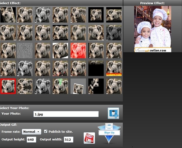 Free GIF Effect Maker 4.0 software screenshot