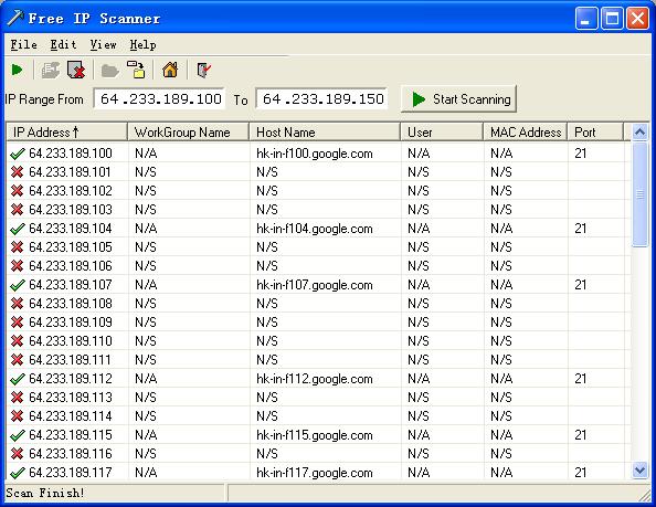 Free IP Scanner 3.0.20170221 software screenshot