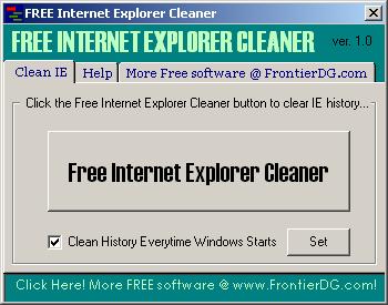 Free Internet Explorer History Cleaner 1.0.0 software screenshot