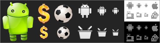 Free Large Android Icons 2012.1 software screenshot