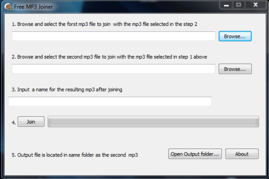 Free MP3 Joiner Convert 1.0 software screenshot