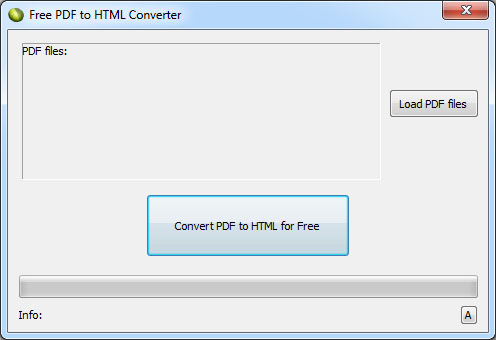 Free PDF to HTML Converter 3.0 software screenshot