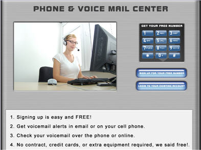 Free Phone Number With Voice Mail Center 2.0 software screenshot