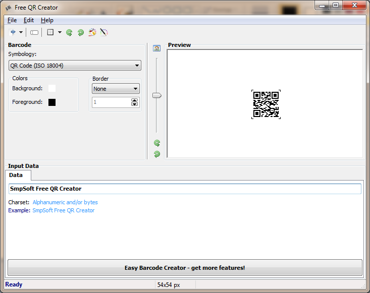 Free QR Creator 1.1.4.141 software screenshot