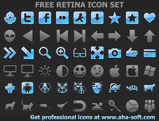 Free Retina Icon Set 2013.1 software screenshot