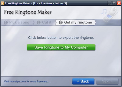 Free Ringtone Maker Portable 2.5.0.569 software screenshot