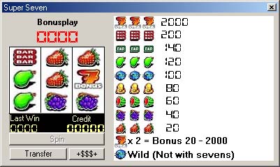 Free Super 7 Slot Machine 1.0 software screenshot