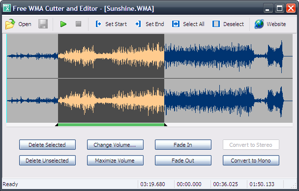 Free WMA Cutter and Editor 2.7.0.571 software screenshot