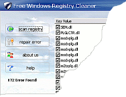 Free Windows Registry Cleaner 2.0.0 software screenshot