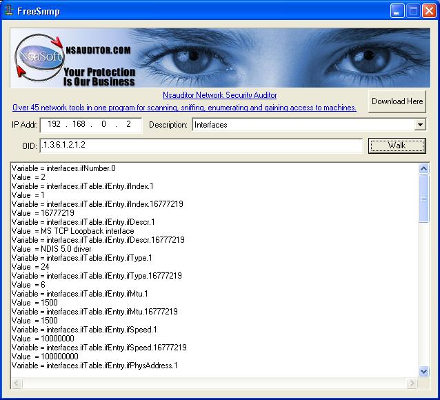 FreeSnmp 1.9.5 software screenshot