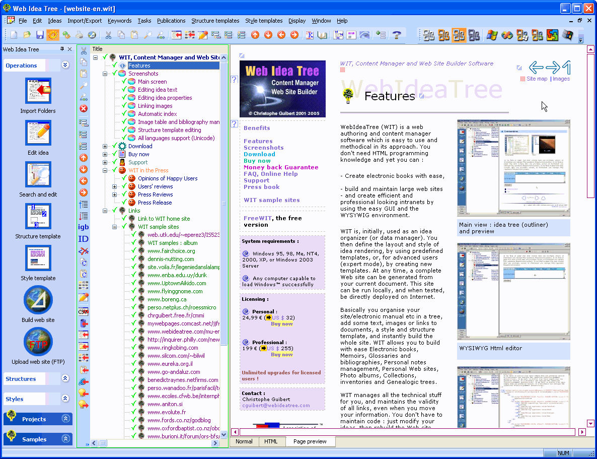 FreeWIT 5.42.1 software screenshot