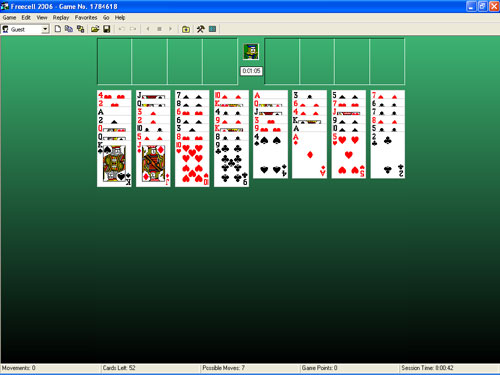 Freecell 2006 6.0 software screenshot