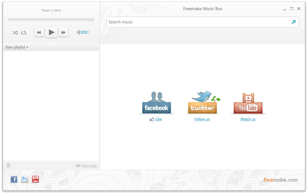 Freemake Music Box 1.0.7.1 software screenshot