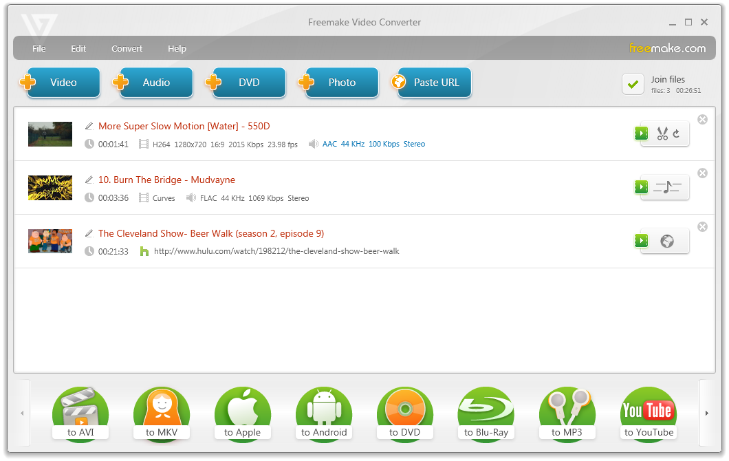 Freemake Video Converter 4.1.9.88 software screenshot