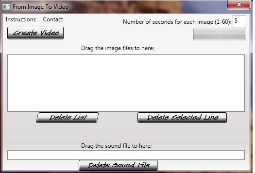 From Image To Video 0.9 software screenshot