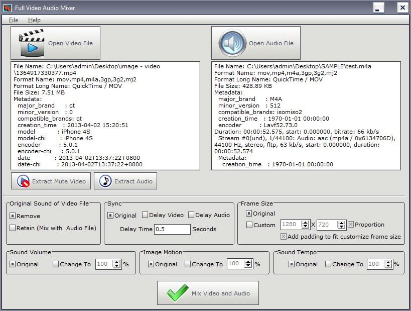Full Video Audio Mixer 5.6.4 software screenshot