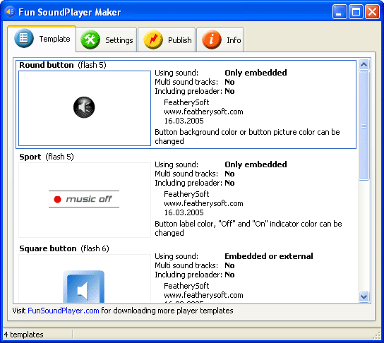 Fun SoundPlayer Maker 2.3 software screenshot