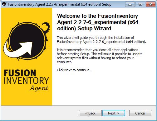 FusionInventory Agent 2.3.19 software screenshot