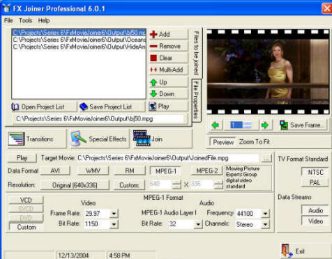 Fx Joiner and Splitter 6.2.11 software screenshot