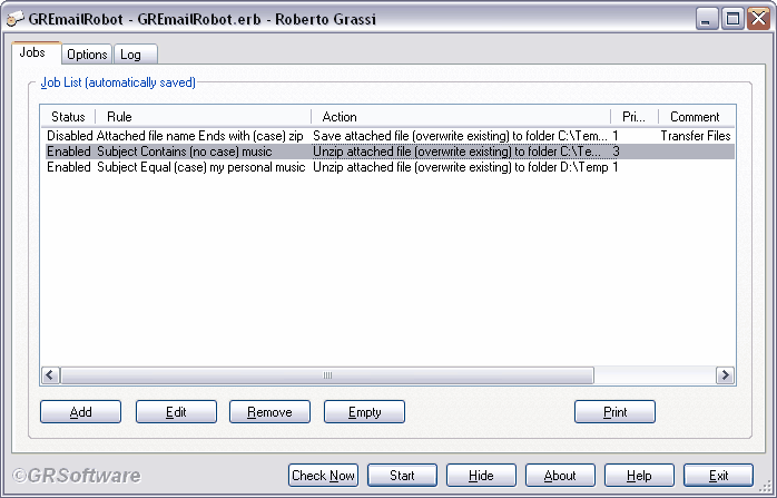GREmailRobot 3.3.19 software screenshot