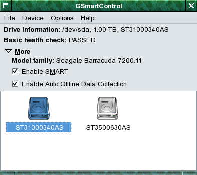 GSmartControl 0.8.7 software screenshot