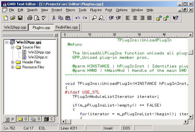 GWD Text Editor 3.2 software screenshot