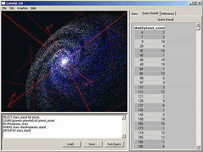 GalaXQL 2.0 software screenshot