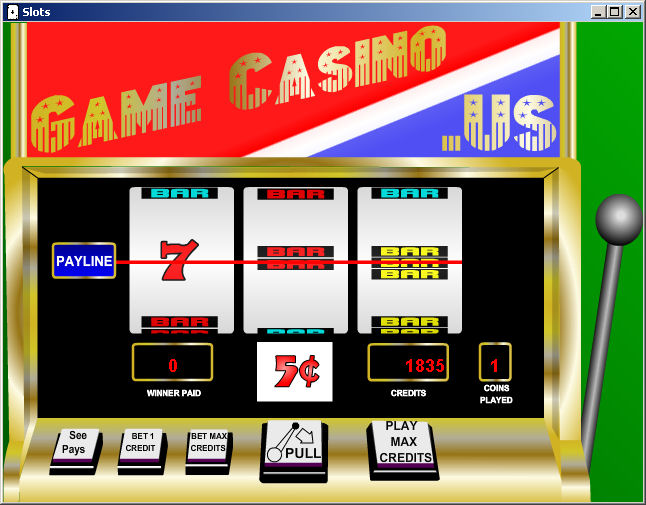 Game Casino Slots 1.0 software screenshot